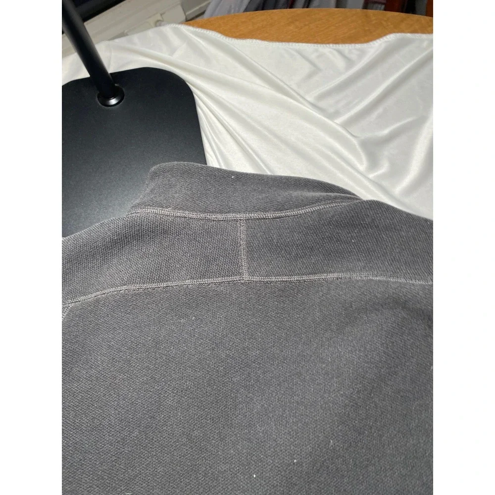 The North Face Mens Full Zip Fleece Jacket Charcoal Grey Mock Neck Medium